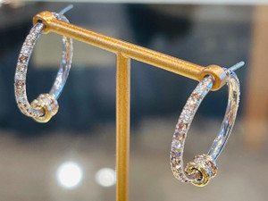Spinelli Kilcollin 18K White Gold Argo Diamond Pave Hoop Earrings Spinelli Kilcollin 18K White Gold Argo Diamond Pave Hoop Earrings