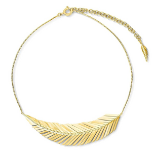 Cadar Large Yellow Gold Feather Necklace Cadar Large Yellow Gold Feather Necklace