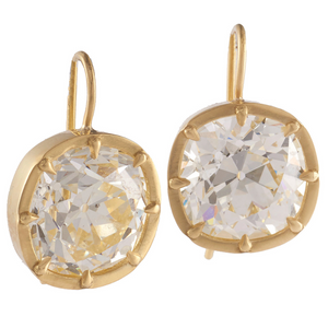 *RESERVE TODAY* Sylva & Cie. 18K Yellow Gold Old European Cushion Cut Diamond Earrings *RESERVE TODAY* Sylva & Cie. 18K Yellow Gold Old European Cushion Cut Diamond Earrings