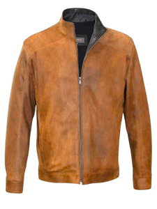 Remy Men's Classic Style Leather Jacket in Desert/Cognac Remy Men's Classic Style Leather Jacket in Desert/Cognac