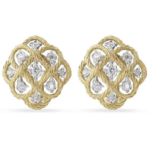 Buccellati Étoilée 18K Yellow and White Gold Diamond Earrings Buccellati Étoilée 18K Yellow and White Gold Diamond Earrings