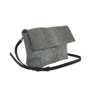 Linde Gallery St. Barth Marigot Galuchat Printed Suede Bag in Seagrass, Small Linde Gallery St. Barth Marigot Galuchat Printed Suede Bag in Seagrass, Small