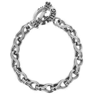 King Baby Studio Large Twisted Eight Link Bracelet, Size Medium King Baby Studio Large Twisted Eight Link Bracelet, Size Medium