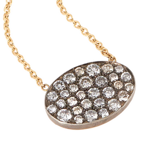 *RESERVE TODAY* Sylva & Cie. 18K Yellow Gold Oval Ten Table Pendant Necklace, 18" *RESERVE TODAY* Sylva & Cie. 18K Yellow Gold Oval Ten Table Pendant Necklace, 18"