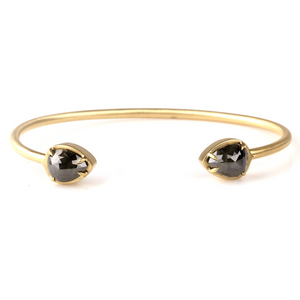 *RESERVE TODAY* Sylva & Cie. 18K Yellow Gold Pear Shape Rough Diamond Cuff