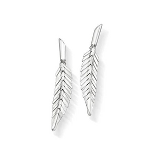 Cadar Small White Gold Feather Earrings Cadar Small White Gold Feather Earrings
