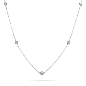 Paul Morelli 18K White Gold Meditation Bell Necklace (Inline Version), 26" Paul Morelli 18K White Gold Meditation Bell Necklace (Inline Version), 26"