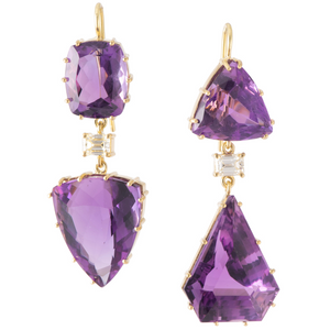 *RESERVE TODAY* Sylva & Cie. 18K Yellow Gold Amethyst Earrings *RESERVE TODAY* Sylva & Cie. 18K Yellow Gold Amethyst Earrings