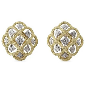 Buccellati Étoilée 18K White and Yellow Gold Earrings Buccellati Étoilée 18K White and Yellow Gold Earrings