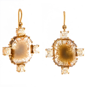 *RESERVE TODAY* Sylva & Cie. 18K Yellow Gold Rough Cut Diamond Earrings *RESERVE TODAY* Sylva & Cie. 18K Yellow Gold Rough Cut Diamond Earrings