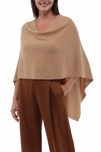 Augustina's Cashmere Blend Pearl Topper in Vicuna Augustina's Cashmere Blend Pearl Topper in Vicuna