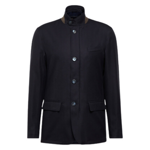 Herno Men's Rain Jacket in Navy, Size 62 Herno Men's Rain Jacket in Navy, Size 62