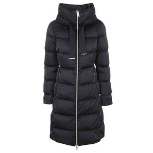 Herno Half Medium Coat in Black