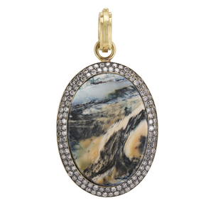 *RESERVE TODAY* Sylva and Cie. 18K Yellow Gold Fossil Mammoth Bone Pendant *RESERVE TODAY* Sylva and Cie. 18K Yellow Gold Fossil Mammoth Bone Pendant