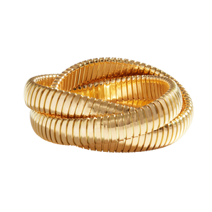 Sidney Garber 18K Yellow Gold 3 Band Rolling Bracelet (12mm), Size 16.5cm Sidney Garber 18K Yellow Gold 3 Band Rolling Bracelet (12mm), Size 16.5cm