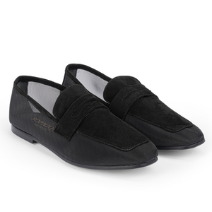 Sophique Milano Essenziale Classic Mesh Suede Loafer in in Black Sophique Milano Essenziale Classic Mesh Suede Loafer in in Black