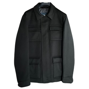 Herno Men's Cashmere Field Jacket in Black Herno Men's Cashmere Field Jacket in Black