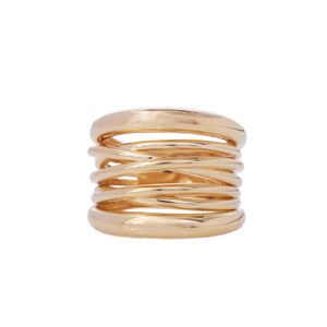 Sidney Garber 18K Yellow Gold Scribble Ring, Size 6.5 Sidney Garber 18K Yellow Gold Scribble Ring, Size 6.5