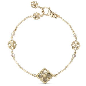 Buccellati Opera Tulle 18K Yellow Gold Mother of Pearl Bracelet, Size 16 Buccellati Opera Tulle 18K Yellow Gold Mother of Pearl Bracelet, Size 16