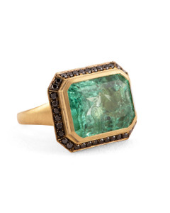 *RESERVE TODAY* Sylva & Cie. 18K Yellow Gold Columbian Emerald Statement Ring *RESERVE TODAY* Sylva & Cie. 18K Yellow Gold Columbian Emerald Statement Ring