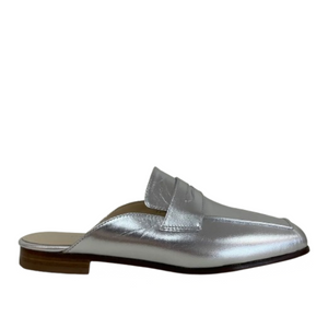 Sophique Milano Riviera Leather Mule in Silver Sophique Milano Riviera Leather Mule in Silver