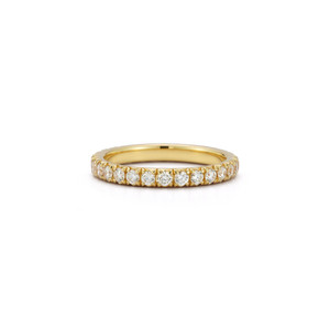 Jade Trau 18K Yellow Gold Medium Pave Eternity Band 2.0, Size 6.5 Jade Trau 18K Yellow Gold Medium Pave Eternity Band 2.0, Size 6.5