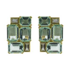 *VIRTUAL TRUNK SHOW* Sylva & Cie. 18K Yellow Gold Colombian Emerald Earrings *VIRTUAL TRUNK SHOW* Sylva & Cie. 18K Yellow Gold Colombian Emerald Earrings