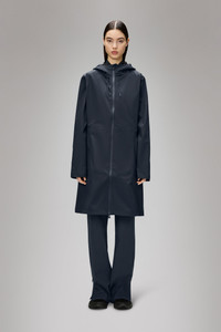 Rains Suva Hardshell Long W Jacket in Navy Rains Suva Hardshell Long W Jacket in Navy