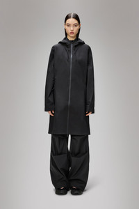 Rains Suva Hardshell Long W Jacket in Black Rains Suva Hardshell Long W Jacket in Black
