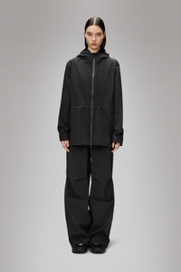 Rains A Suva Hardshell String W Jacket in Black Rains A Suva Hardshell String W Jacket in Black