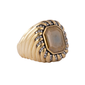 *VIRTUAL TRUNK SHOW* Sylva & Cie. 18K Yellow Gold Rough Cut Slice Diamond Ring *VIRTUAL TRUNK SHOW* Sylva & Cie. 18K Yellow Gold Rough Cut Slice Diamond Ring