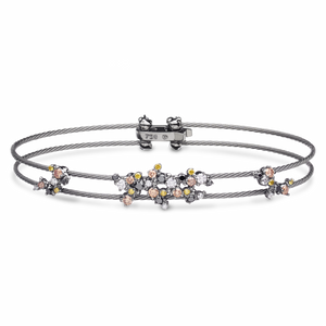Paul Morelli 18K Black Gold Double Confetti Unity Bracelet with Diamonds Paul Morelli 18K Black Gold Double Confetti Unity Bracelet with Diamonds