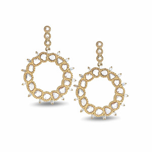 *VIRTUAL TRUNK SHOW* COOMI 20K Yellow Gold Diamond Front Hoop Earrings *VIRTUAL TRUNK SHOW* COOMI 20K Yellow Gold Diamond Front Hoop Earrings
