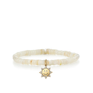 *VIRTUAL TRUNK SHOW* Sydney Evan Little Loves Gold & Diamond Sun Happy Face on Mother of Pearl *VIRTUAL TRUNK SHOW* Sydney Evan Little Loves Gold & Diamond Sun Happy Face on Mother of Pearl