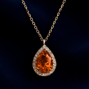 *VIRTUAL TRUNK SHOW* Fanta Garnet Birthday Cake Halo Pendant *VIRTUAL TRUNK SHOW* Fanta Garnet Birthday Cake Halo Pendant