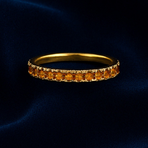 *VIRTUAL TRUNK SHOW* Fanta Garnet Thick Pave Band, Size 7 *VIRTUAL TRUNK SHOW* Fanta Garnet Thick Pave Band, Size 7