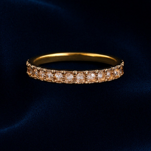 *VIRTUAL TRUNK SHOW* Fanta Garnet Thick Pave Eternity Band, Size 7 *VIRTUAL TRUNK SHOW* Fanta Garnet Thick Pave Eternity Band, Size 7
