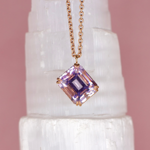 *VIRTUAL TRUNK SHOW* Lilac Amethyst Custom Emerald Cut Necklace, 18" *VIRTUAL TRUNK SHOW* Lilac Amethyst Custom Emerald Cut Necklace, 18"
