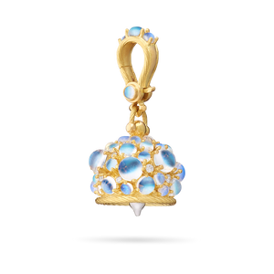 Paul Morelli 18K Yellow Gold Moonstone Meditation Bell with Diamonds, 14mm