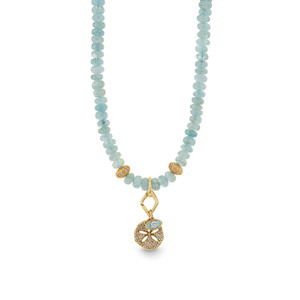 *VIRTUAL TRUNK SHOW* Sydney Evan 14K Yellow Gold & Diamond Multi Charm On Aquamarine *VIRTUAL TRUNK SHOW* Sydney Evan 14K Yellow Gold & Diamond Multi Charm On Aquamarine