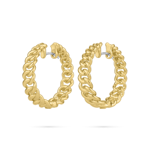 *VIRTUAL JEWELRY EVENT* Paul Morelli Cuban Chain Hoop Earrings, 30mm *VIRTUAL JEWELRY EVENT* Paul Morelli Cuban Chain Hoop Earrings, 30mm