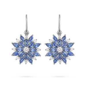 *VIRTUAL JEWELRY EVENT* Paul Morelli Dahlia Earrings on Wire with Blue Sapphires *VIRTUAL JEWELRY EVENT* Paul Morelli Dahlia Earrings on Wire with Blue Sapphires