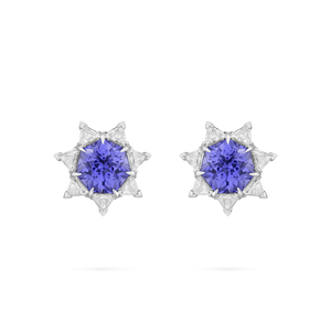 *RESERVE TODAY* Paul Morelli Blue Tanzanite Hept Stud Earrings