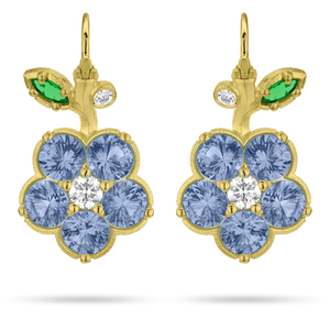*VIRTUAL JEWELRY EVENT* Paul Morelli Wild Child Drop Earrings on a Wire with Blue Sapphires *VIRTUAL JEWELRY EVENT* Paul Morelli Wild Child Drop Earrings on a Wire with Blue Sapphires