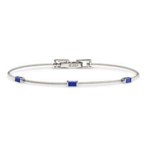 *VIRTUAL JEWELRY EVENT* Paul Morelli Unity Wire Bracelet With Blue Sapphire Baguettes *VIRTUAL JEWELRY EVENT* Paul Morelli Unity Wire Bracelet With Blue Sapphire Baguettes