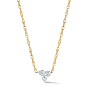 Jade Trau Poppy Two-Tone Pendant, 18" Jade Trau Poppy Two-Tone Pendant, 18"