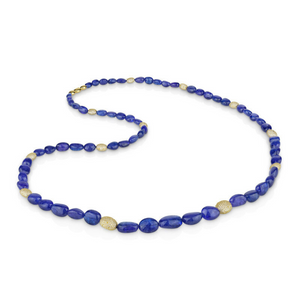 *VIRTUAL JEWELRY EVENT* Paul Morelli Tanzanite Pebble Necklace with Diamonds, 36" *VIRTUAL JEWELRY EVENT* Paul Morelli Tanzanite Pebble Necklace with Diamonds, 36"