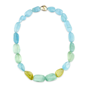*VIRTUAL JEWELRY EVENT* Paul Morelli Large Pebble Aquamarine Necklace, 26" *VIRTUAL JEWELRY EVENT* Paul Morelli Large Pebble Aquamarine Necklace, 26"