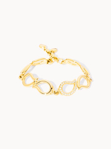 *VIRTUAL JEWELRY EVENT* Tamara Comolli 18K Yellow Gold Signature Bracelet with 1 Element Diamond Pave, Large *VIRTUAL JEWELRY EVENT* Tamara Comolli 18K Yellow Gold Signature Bracelet with 1 Element Diamond Pave, Large
