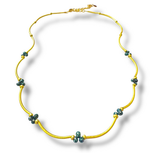 *SIP & SHOP EVENT* Mara Labell Designs 18K Gold Dangerous Curves Blue Diamond Briolettes Necklace, 18" *SIP & SHOP EVENT* Mara Labell Designs 18K Gold Dangerous Curves Blue Diamond Briolettes Necklace, 18"